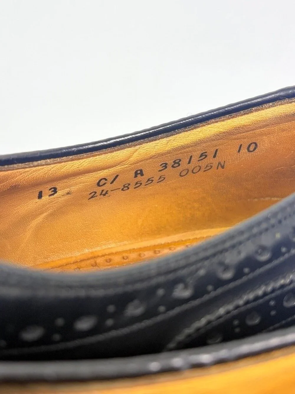 RARE Johnston & Murphy Aristocraft Wingtip Oxford Shoes Men 13 C HANDMADE / VTG